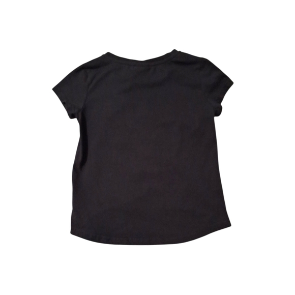 Puma Kids Black Tee with Pink Logo - Picture 3 of 3